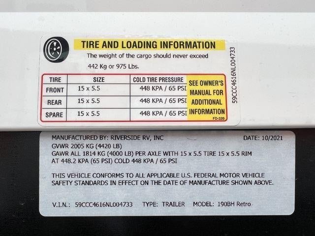 2022 Riverside Retro 190BH