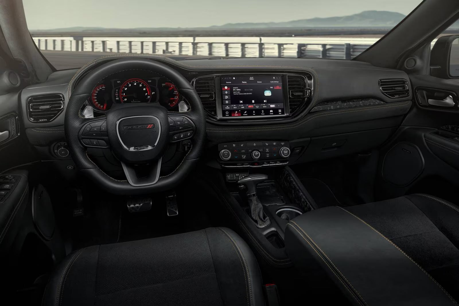 The front dash of a durango.