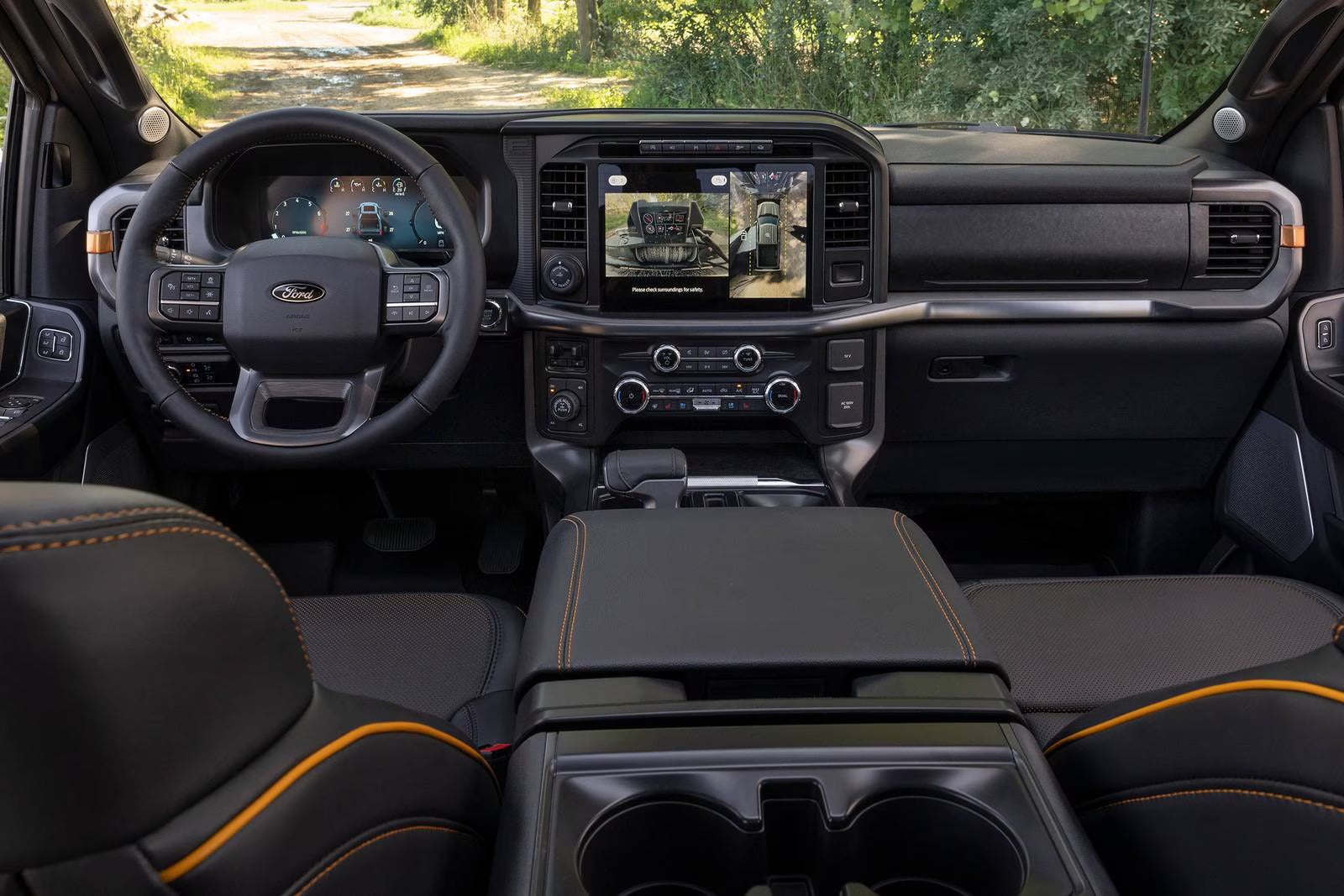 The front dash of a ford f-150.